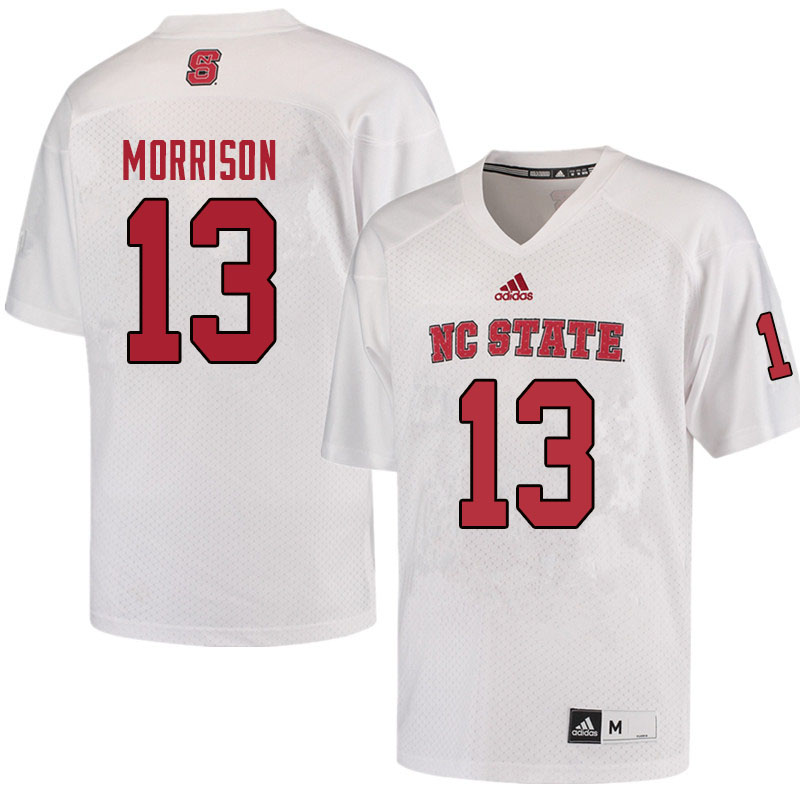 Men #13 Stephen Morrison NC State Wolfpack College Football Jerseys Sale-Red - Click Image to Close